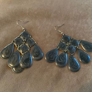 Gray Dangle Earrings